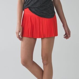 Lululemon Pleat to Street Skirt size 4 Love Red EUC
